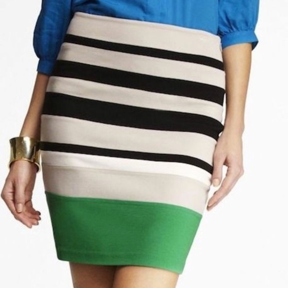 Express Dresses & Skirts - Express Striped Stretch Pencil Skirt